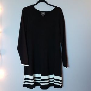 JH Black & White Striped Longsleeve Sweater Dress